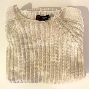 Authentic  Versace 2 Tone Abstract Knit Sweater